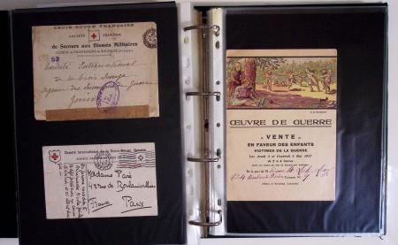 1914-1918, 4 Classeurs de Bureau contenant une collection