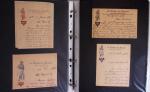 1914-1918, 4 Classeurs de Bureau contenant une collection