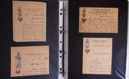 1914-1918, 4 Classeurs de Bureau contenant une collection
