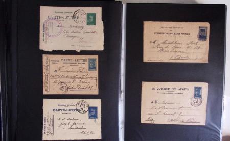 1914-1918, 4 Classeurs de Bureau contenant une collection