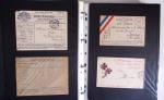 1914-1918, 4 Classeurs de Bureau contenant une collection