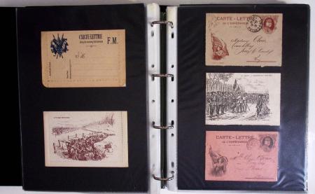 1914-1918, 4 Classeurs de Bureau contenant une collection