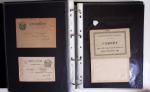 1914-1918, 4 Classeurs de Bureau contenant une collection