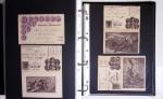 1914-1918, 4 Classeurs de Bureau contenant une collection