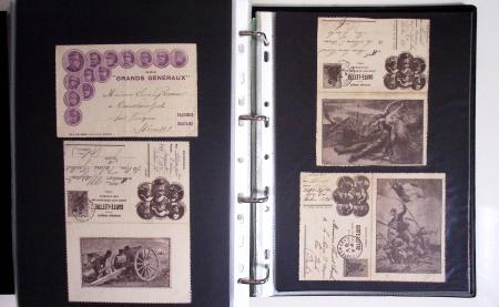 1914-1918, 4 Classeurs de Bureau contenant une collection