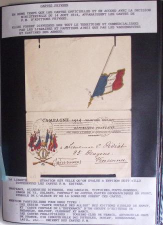 1914-1918, 4 Classeurs de Bureau contenant une collection