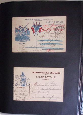 1914-1918, 4 Classeurs de Bureau contenant une collection