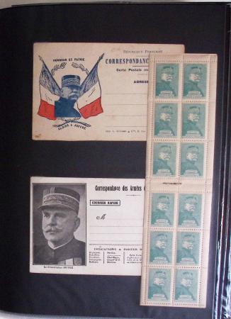 1914-1918, 4 Classeurs de Bureau contenant une collection
