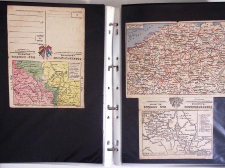1914-1918, 4 Classeurs de Bureau contenant une collection