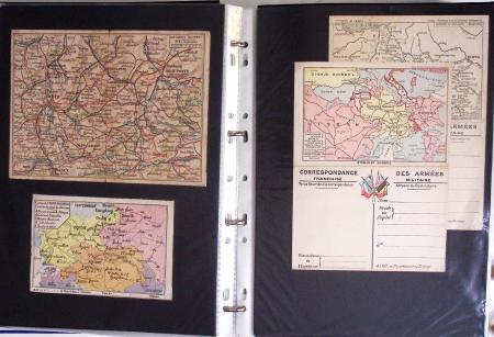 1914-1918, 4 Classeurs de Bureau contenant une collection