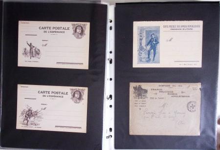 1914-1918, 4 Classeurs de Bureau contenant une collection