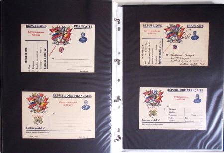 1914-1918, 4 Classeurs de Bureau contenant une collection
