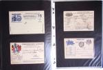 1914-1918, 4 Classeurs de Bureau contenant une collection