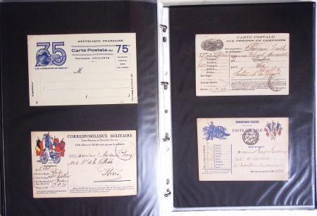 1914-1918, 4 Classeurs de Bureau contenant une collection