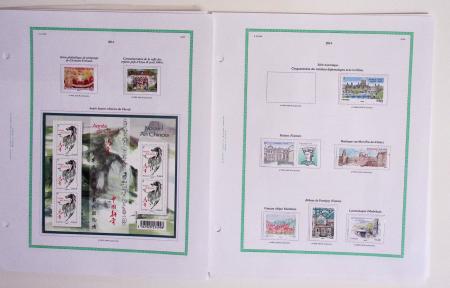 2001-2014, Collection de France rangé dans des feuilles