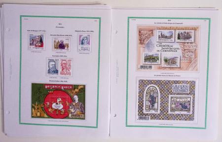 2001-2014, Collection de France rangé dans des feuilles