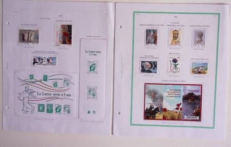 2001-2014, Collection de France rangé dans des feuilles