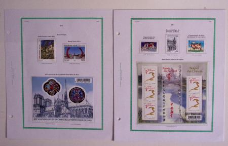 2001-2014, Collection de France rangé dans des feuilles