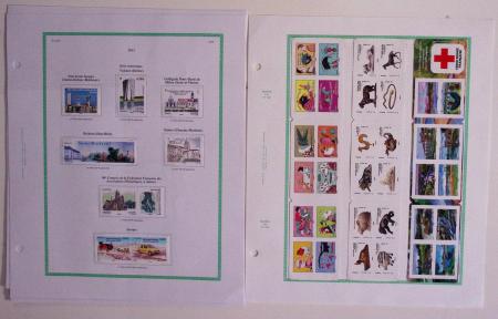 2001-2014, Collection de France rangé dans des feuilles