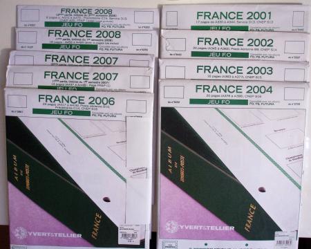 2001-2014, Collection de France rangé dans des feuilles