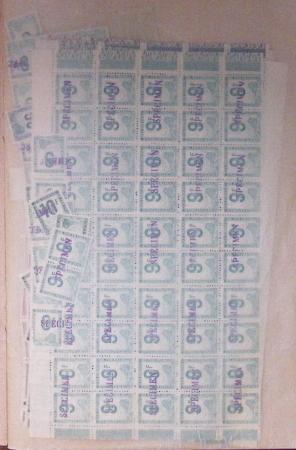 COLIS-POSTAUX 1946, Album de feuille, avec stock de