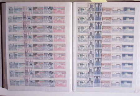 1945-1988, Stock de France en 5 classeurs, neufs avec