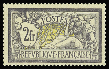 N°122 2f violet et jaune, bon centrage, neuf **, TB
