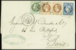N°25, 26 PAIRE et 37 obl. GC 1769 s. LAC, càd T17 LE HAVRE 11/9/71, Superbe