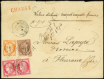 N°38, 57 PAIRE et 58 obl. GC 548 s. Env. CHARGE, càd BOULOGNE-S-GESSE 9/74, TB