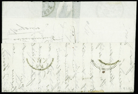 N°29B obl. Etoile 16 s. LAC, càd R. de Palestro 2/1/71, arr. faible LE CROTOY et réexp. OSTENDE 13/1, d'où la Taxe 9 au tampon, TB. LE NEWTON