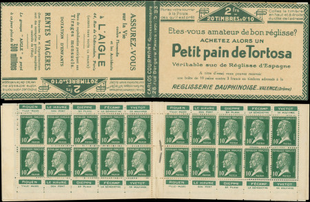 N°170-CP2 Pasteur, 10c vert, n°170, S. 93, Villes de Normandie, TORTOSA/L'AIGLE, TB