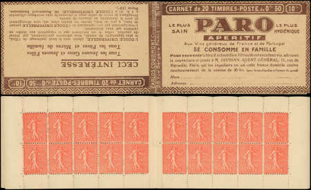 N°199-C49 Semeuse Lignée, 50c rouge, n°199h, T IV, S. 167, PARO, TB