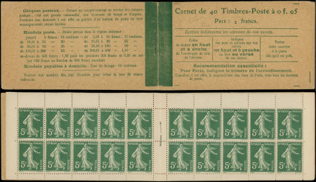 N°137-C7 Semeuse Camée,  5c vert, n°137d, T II, Taxes révisées le 12/8/19 en page 2, TB
