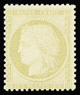 N°59 15c bistre, neuf *, ch. légère, TB