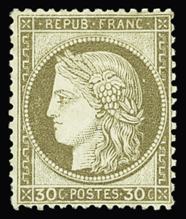 N°56 30c brun, neuf *, ch. légère et TB