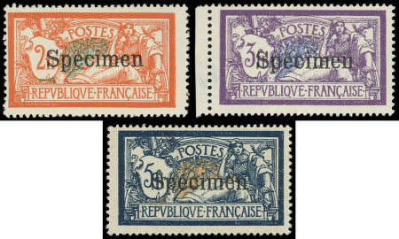 N°123-CI 3, 145-CI 2, 206-CI 1, tous surch. SPECIMEN, neuf *, TB