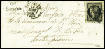 N°3 20c noir sur jaune, obl. Plume, càd T15 PERPIGNAN 14 JANV 49 et Cursive 65/BOULOU répétés à côté s. LSC, association jamais RENCONTREE, TTB
