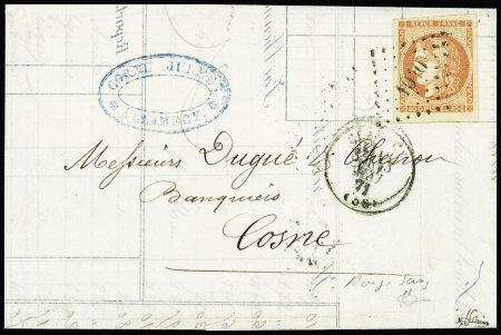 N°48d 40c ROUGE SANG clair, obl. PC du GC 1040 s. LAC, càd T16 CLAMECY 13/5/71, nuance certifiée JF Brun, TB, cote Maury