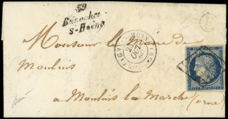 ORNE N°4a obl. GRILLE s. LAC, càd T15 MORTAGNE-S-HUINE