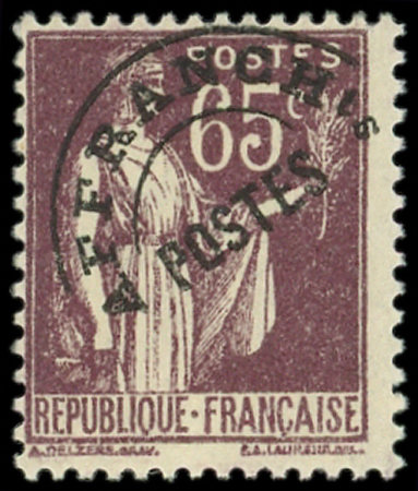 N°73 Paix 65c violet-brun, neuf **, TB