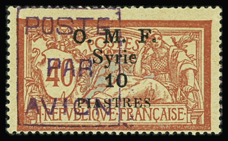 N°3 10pi. sur 40c. rouge et bleu, neuf *, TB