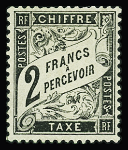 N°23 2f noir, infime ch., bon centrage, neuf *, TTB. Signé Calves