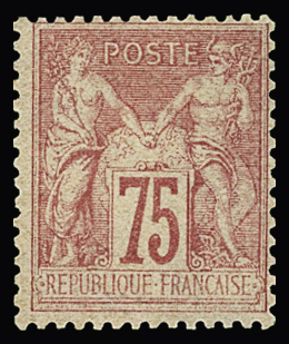 N°81 75c rose, neuf *, gomme marbrée, sinon TB. Signé Calves