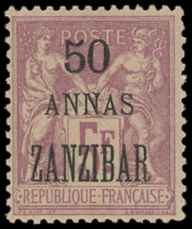 N°31 50a sur 5f lilas, neuf **, TB