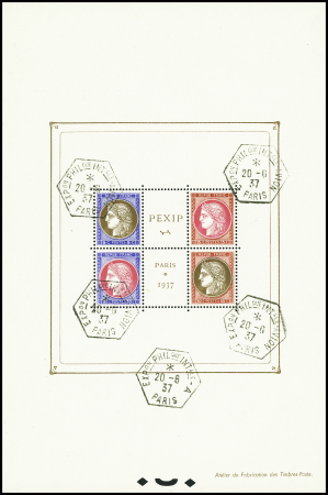 N°3 PEXIP, cad de l'exposition sur les timbres, TB