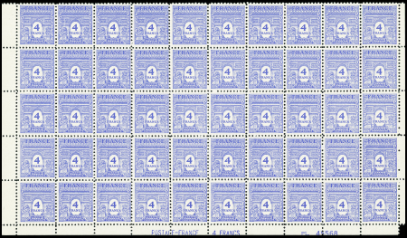 N°620/629 les 10 valeurs en 100 ex. panneaux de 50