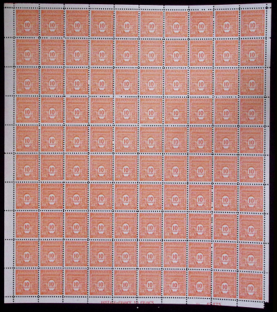 N°620/629 les 10 valeurs en 100 ex. panneaux de 50