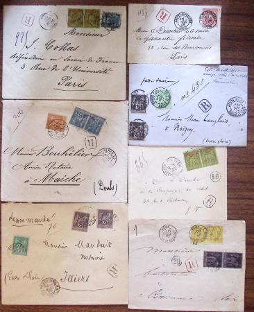 1850-1950, Ensemble de lettres comprenant 16 lettres