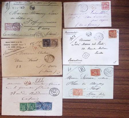 1850-1950, Ensemble de lettres comprenant 16 lettres