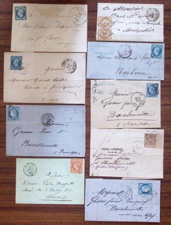 1850-1950, Ensemble de lettres comprenant 16 lettres